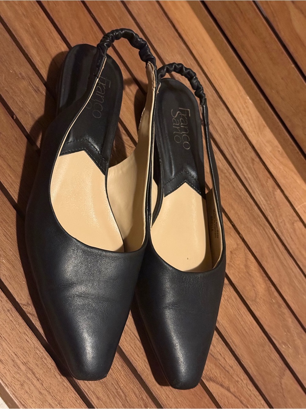 Franco Sarto Black Slingback Flats Sz 8 - Picture 3 of 7